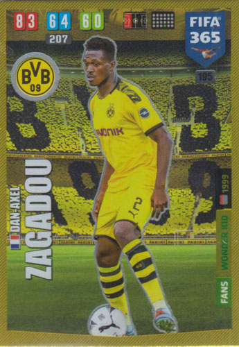 Adrenalyn XL FIFA 365 2020 - 195 Dan-Axel Zagadou - Borussia Dortmund