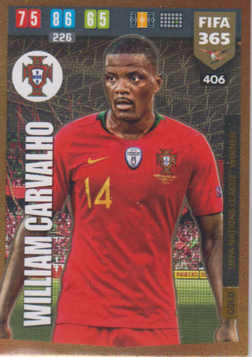 Adrenalyn XL FIFA 365 2020 - 406 William Carvalho - Portugal