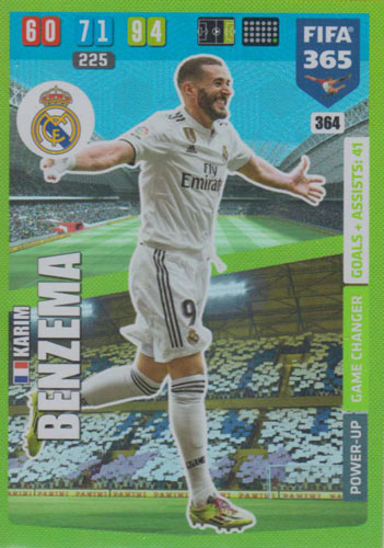 Adrenalyn XL FIFA 365 2020 - 364 Karim Benzema - Real Madrid CF