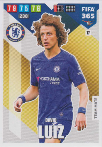 Adrenalyn XL FIFA 365 2020 - 017 David Luiz - Chelsea