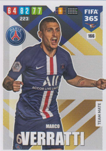 Adrenalyn XL FIFA 365 2020 - 166 Marco Verratti - Paris Saint-Germain