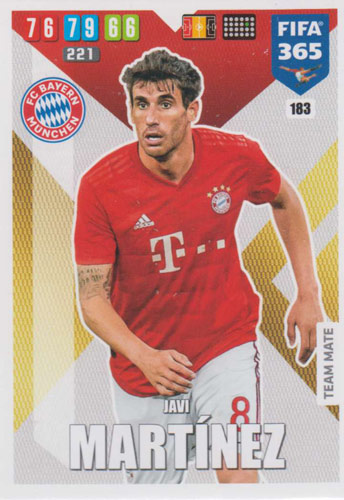 Adrenalyn XL FIFA 365 2020 - 183 Javi Martínez - FC Bayern München