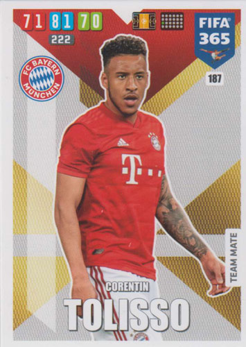 Adrenalyn XL FIFA 365 2020 - 187 Corentin Tolisso - FC Bayern München