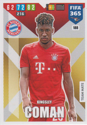 Adrenalyn XL FIFA 365 2020 - 188 Kingsley Coman - FC Bayern München