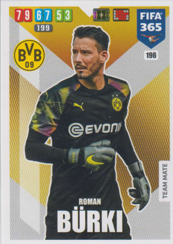 Adrenalyn XL FIFA 365 2020 - 196 Roman Bürki - Borussia Dortmund