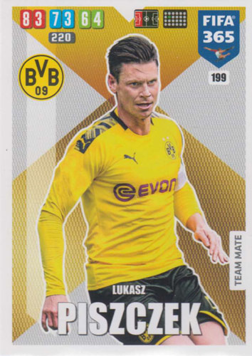 Adrenalyn XL FIFA 365 2020 - 199 Łukasz Piszczek - Borussia Dortmund