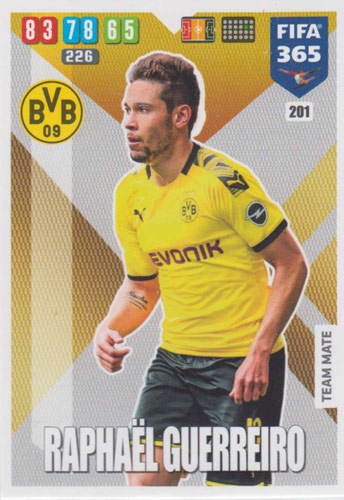 Adrenalyn XL FIFA 365 2020 - 201 Raphaël Guerreiro - Borussia Dortmund