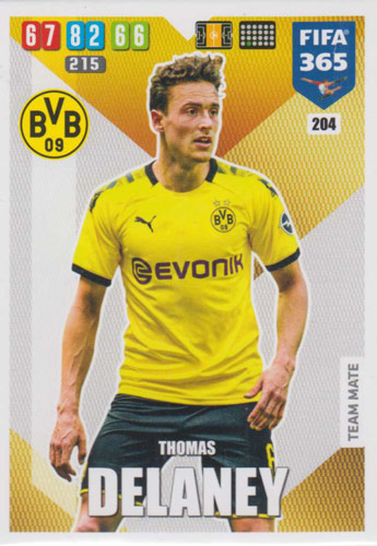 Adrenalyn XL FIFA 365 2020 - 204 Thomas Delaney - Borussia Dortmund