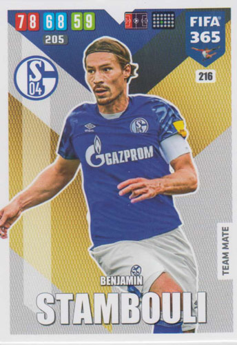 Adrenalyn XL FIFA 365 2020 - 216 Benjamin Stambouli - FC Schalke 04