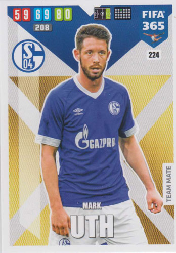Adrenalyn XL FIFA 365 2020 - 224 Mark Uth - FC Schalke 04