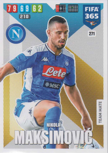 Adrenalyn XL FIFA 365 2020 - 271 Nikola Maksimović - SSC Napoli