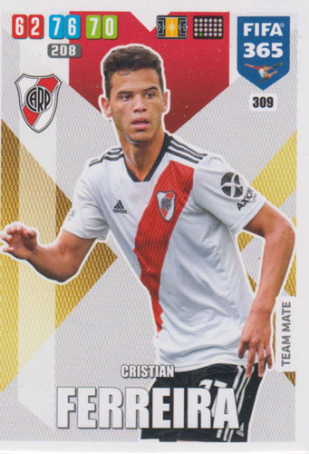 Adrenalyn XL FIFA 365 2020 - 309 Cristian Ferreira - CA River Plate