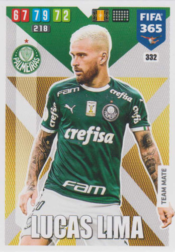 Adrenalyn XL FIFA 365 2020 - 332 Lucas Lima - Palmeiras