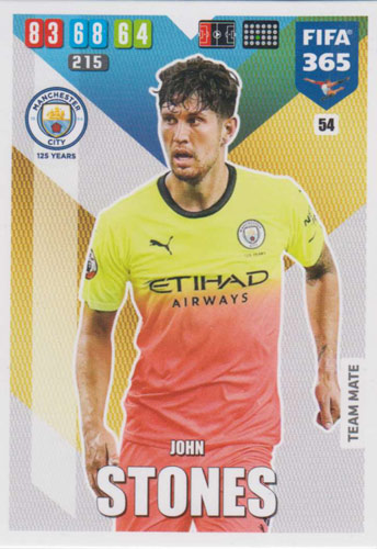 Adrenalyn XL FIFA 365 2020 - 054 John Stones - Manchester City