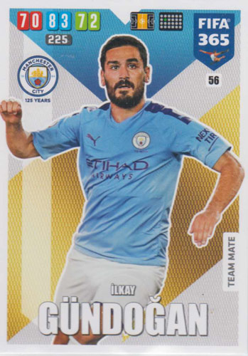 Adrenalyn XL FIFA 365 2020 - 056 İlkay Gündoğan - Manchester City