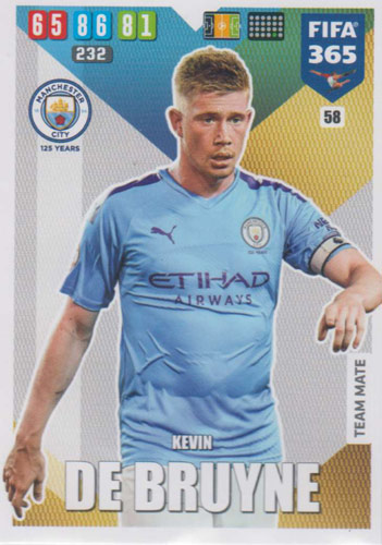 Adrenalyn XL FIFA 365 2020 - 058 Kevin De Bruyne - Manchester City