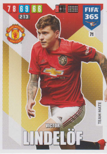 Adrenalyn XL FIFA 365 2020 - 071 Victor Lindelöf - Manchester United