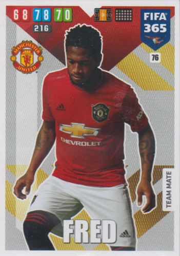Adrenalyn XL FIFA 365 2020 - 076 Fred - Manchester United