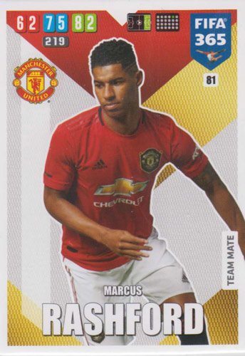 Adrenalyn XL FIFA 365 2020 - 081 Marcus Rashford - Manchester United