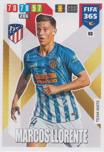 Adrenalyn XL FIFA 365 2020 - 093 Marcos Llorente - Club Atlético de Madrid