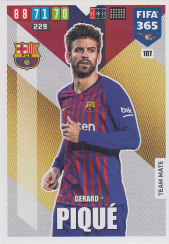 Adrenalyn XL FIFA 365 2020 - 107 Gerard Piqué - FC Barcelona
