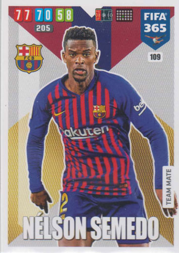Adrenalyn XL FIFA 365 2020 - 109 Nelson Semedo - FC Barcelona