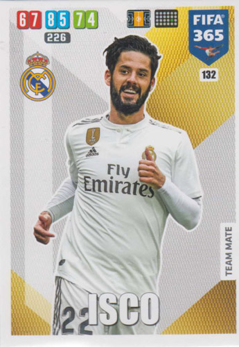 Adrenalyn XL FIFA 365 2020 - 132 Isco - Real Madrid CF