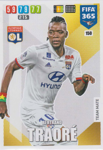 Adrenalyn XL FIFA 365 2020 - 150 Bertrand Traoré - Olympique Lyonnais