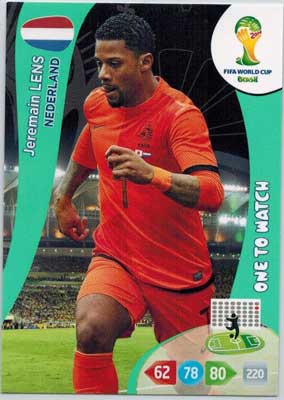 2014 Adrenalyn World Cup #261 Jeremain Lens
