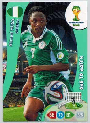 2014 Adrenalyn World Cup #266 Ahmed Musa