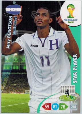 2014 Adrenalyn World Cup #192 Jerry Bengtson