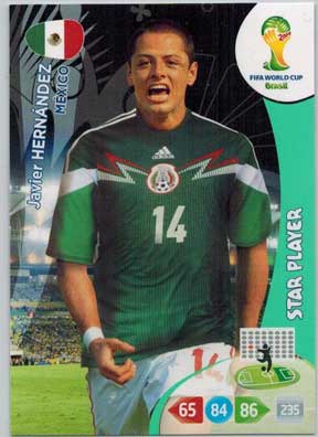 2014 Adrenalyn World Cup #249 Javier Hernandez