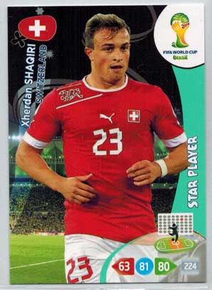 2014 Adrenalyn World Cup #300 Xherdan Shaqiri