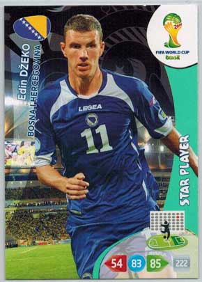 2014 Adrenalyn World Cup #44 Edin Dzeko