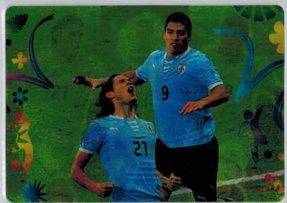 2014 Adrenalyn World Cup #416 Edinson Cavani / Luis Suárez