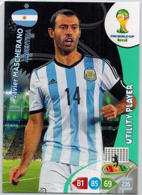 2014 Adrenalyn World Cup #12 Javier Mascherano