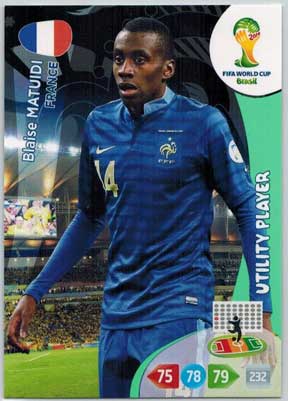 2014 Adrenalyn World Cup #164 Blaise Matuidi