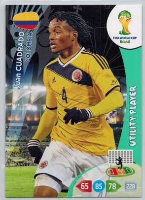 2014 Adrenalyn World Cup #83 Juan Cuadrado