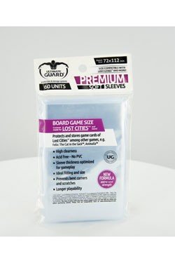 Ultimate Guard Premium Soft Sleeves (Brætspils Lommer) for Board Game Cards Lost Cities™ (60 Lommer) 72x112mm