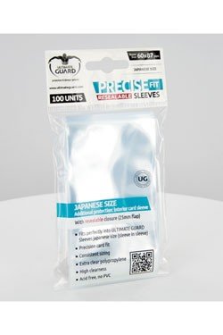 Ultimate Guard Precise-Fit sleeves (lommer) Resealable Japanese Size (Yugioh størrelse) transparent (gennemsigtig) (100 lommer, Perfect Fit)