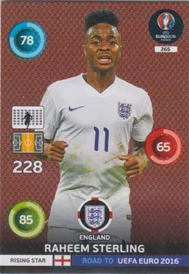 Adrenalyn Road to Euro 2016, ENG, Raheem Sterling