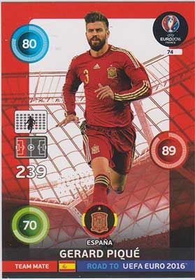 Adrenalyn Road to Euro 2016, ESP, Gerard Pique