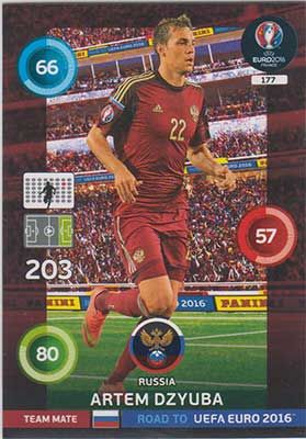 Adrenalyn Road to Euro 2016, RUS, Artem Dzyuba