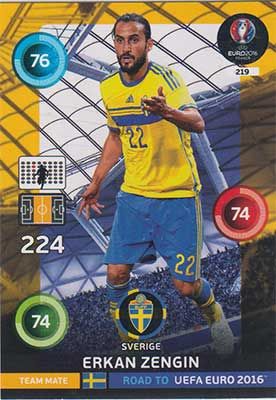Adrenalyn Road to Euro 2016, SWE, Erkan Zengin