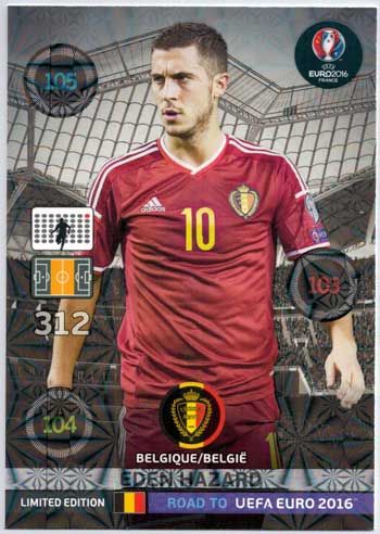 Adrenalyn Road to Euro 2016, Eden Hazard