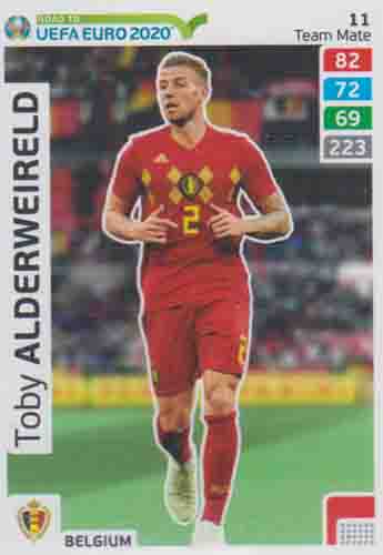 Adrenalyn XL Road to UEFA EURO 2020 #011 Toby Alderweireld (Belgium)