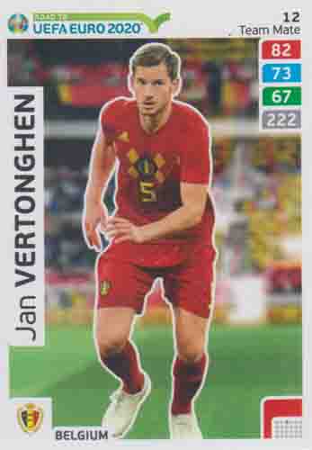 Adrenalyn XL Road to UEFA EURO 2020 #012 Jan Vertonghen (Belgium)