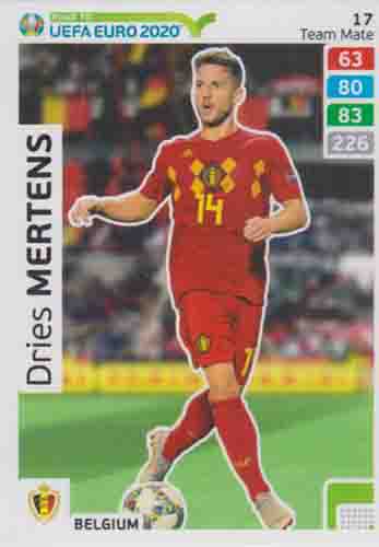 Adrenalyn XL Road to UEFA EURO 2020 #017 Dries Mertens (Belgium)
