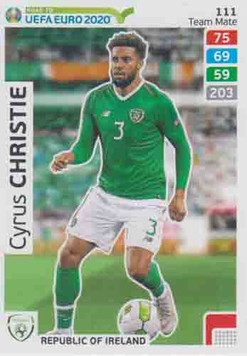 Adrenalyn XL Road to UEFA EURO 2020 #111 Cyrus Christie (Republic of Ireland)