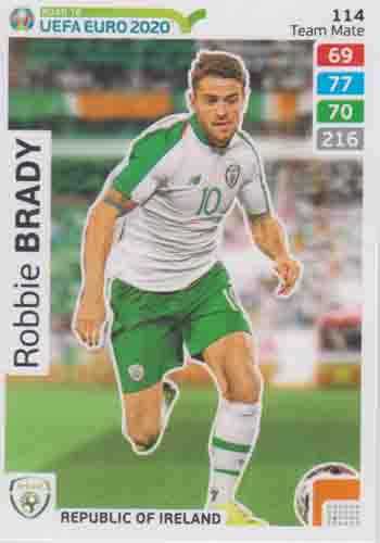 Adrenalyn XL Road to UEFA EURO 2020 #114 Robbie Brady (Republic of Ireland)